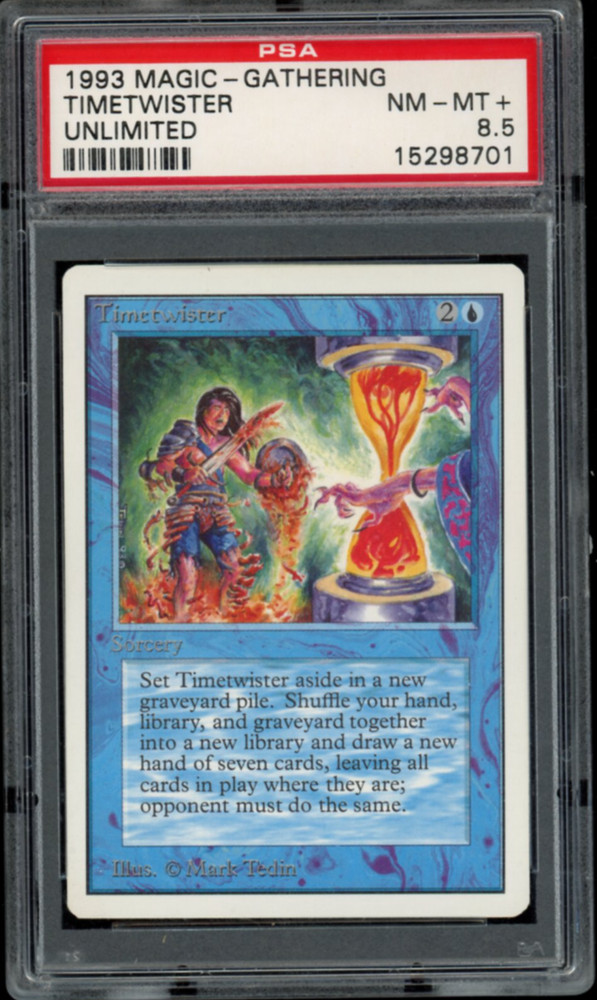MTG Unlimited Timetwister PSA 8.5 - Vintage WOTC - Power 9 Near Mint - Mint (NM)