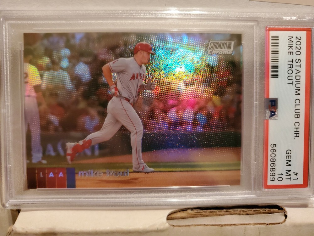 Mike Trout 2020 Topps Staduim Club #1 Chrome Refractor SP PSA 10 Mislabeled