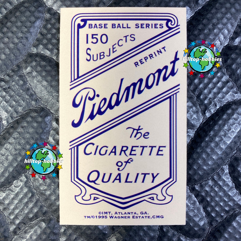 *1995 REPRINT* 1909 T206 HONUS WAGNER ROOKIE TOBACCO CARD PIEDMONT CIGARETTES AD view 2