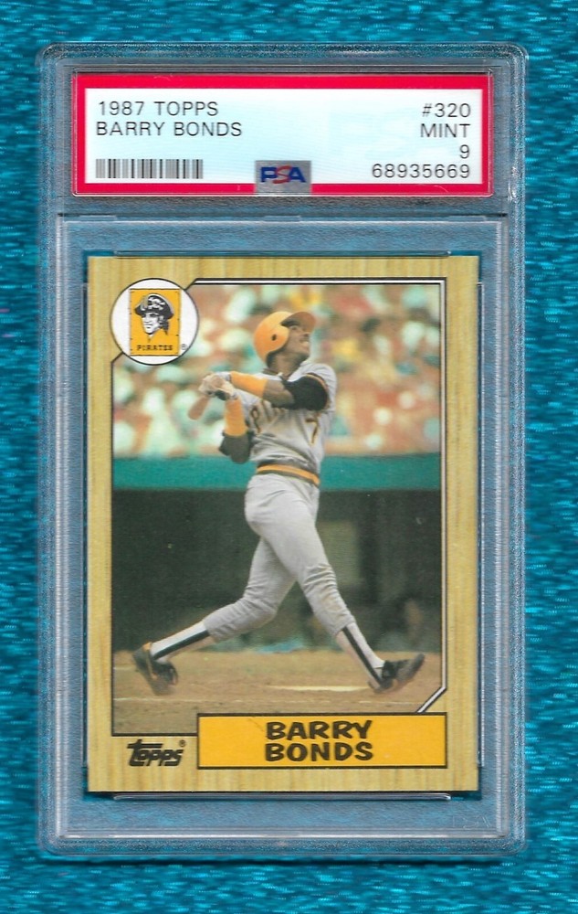 1987 TOPPS #320 BARRY BONDS PSA 9 MINT ROOKIE RC PIRATES GIANTS HR KING