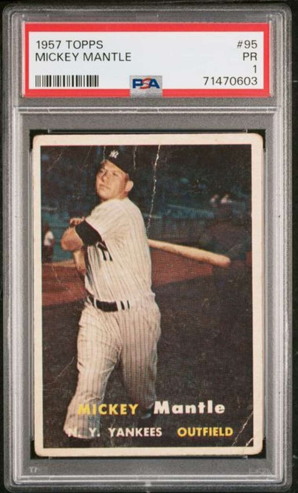 1957 Topps #95 Mickey Mantle PSA 1 Yankees  (0603)