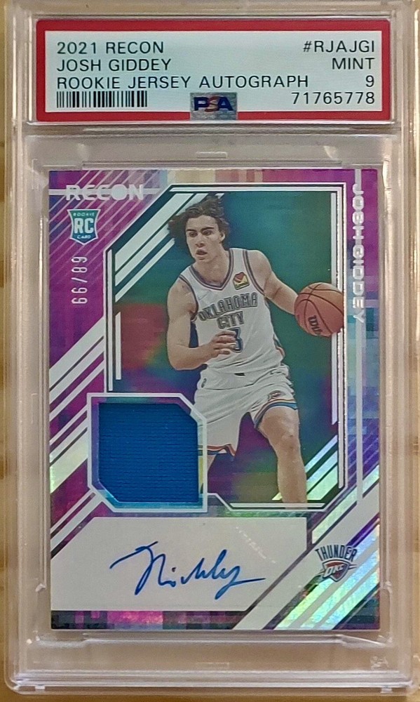 2021-22 Recon Josh Giddey RC RPA Rookie Patch Auto /99 PSA 9 MINT #RJA-JGI
