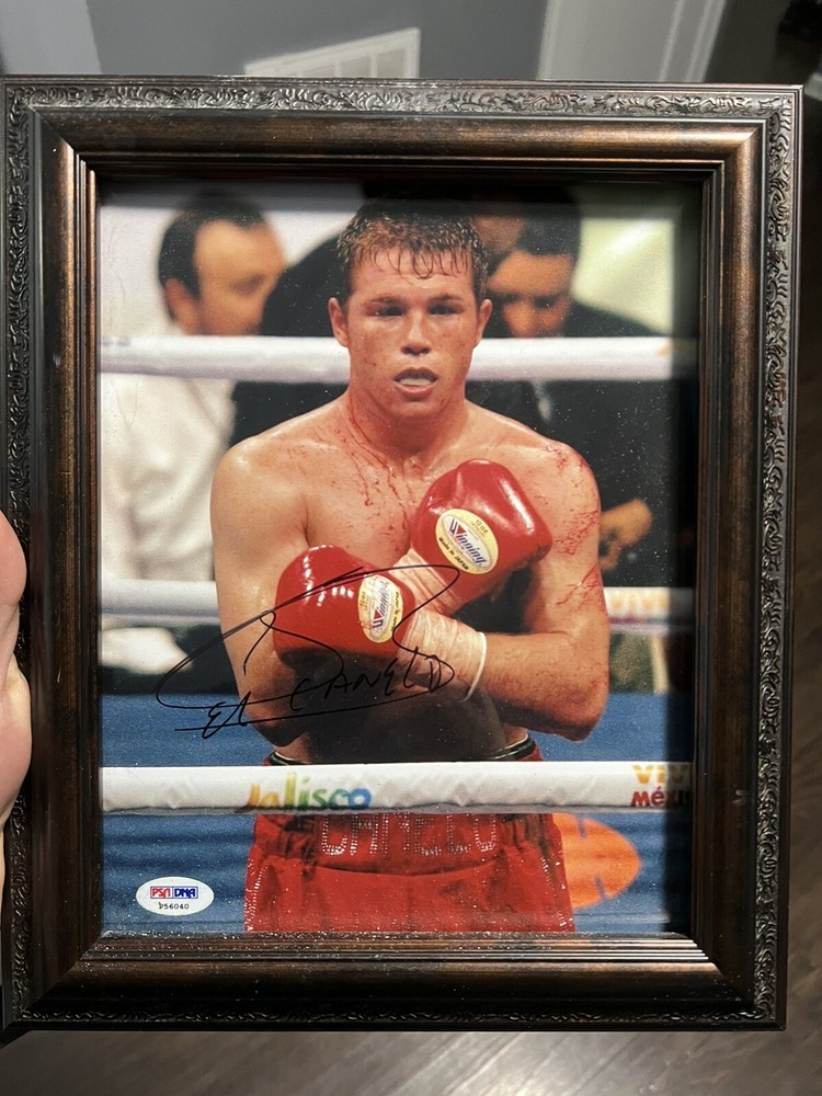SAUL CANELO ALVAREZ CHAMPION SIGNED 8x10 BOXING PHOTO PSA MEXICO