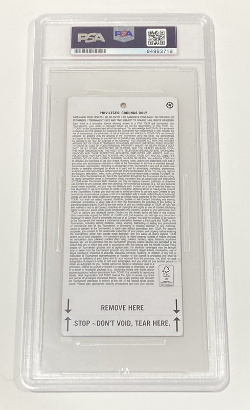 Scottie Scheffler Signed 2023 Waste Management Phoenix Open Ticket Stub PSA COA view 2