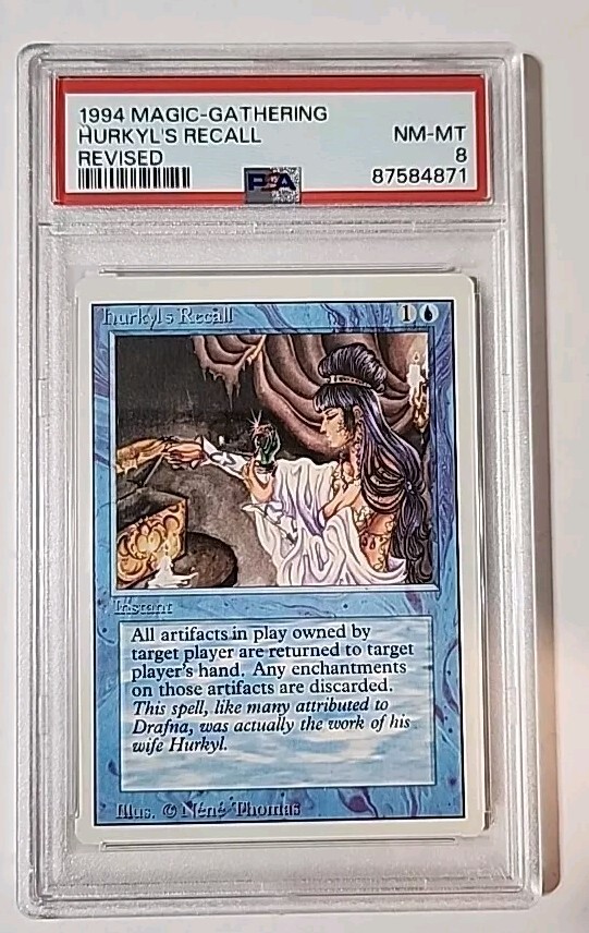 MTG: Hurkyl's Recall 1994 Revised PSA 8