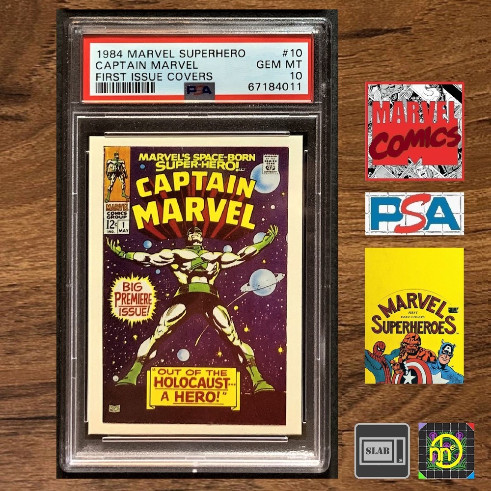 1984 FTCC Marvel First Issue Covers - #10 Captain Marvel - PSA 10 GEM MINT