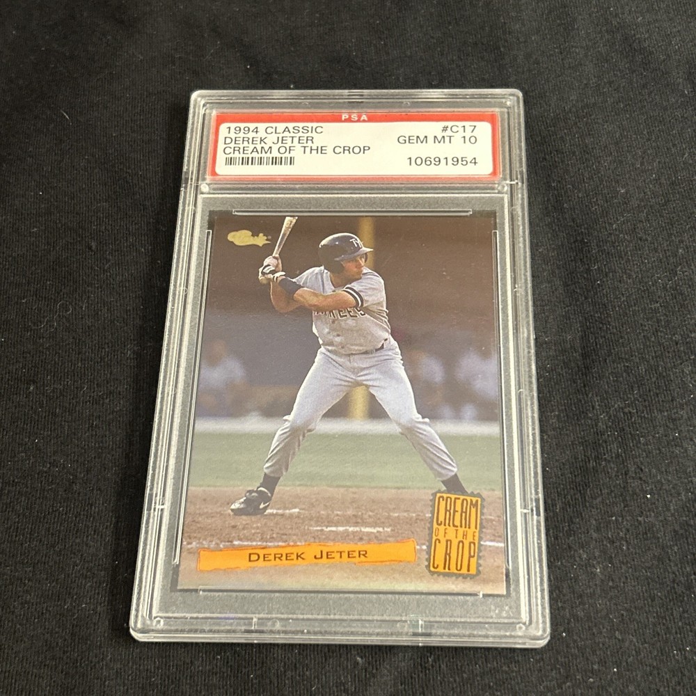 DEREK JETER ROOKIE GENUINE AUTHENTIC VINTAGE BASEBALL CARD PSA RARE