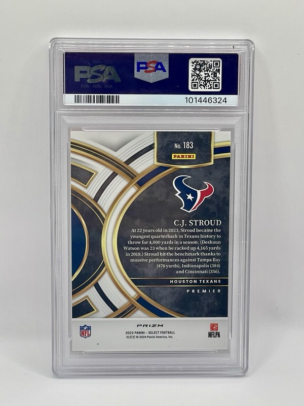 2023 Select Premier CJ Stroud Red Disco Prizm /49 PSA 10 Gem RC Texans!!! 🔥💎🔥 view 2