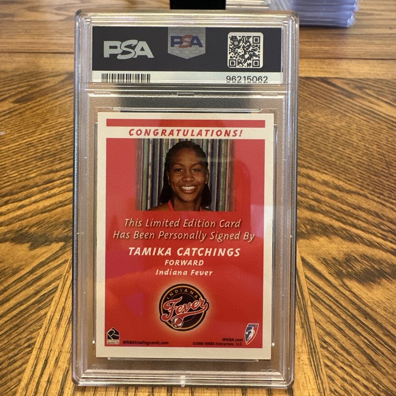2006 Rittenhouse WNBA Hall of Fame TAMIKA CATCHINGS Autographed PSA 10 view 2