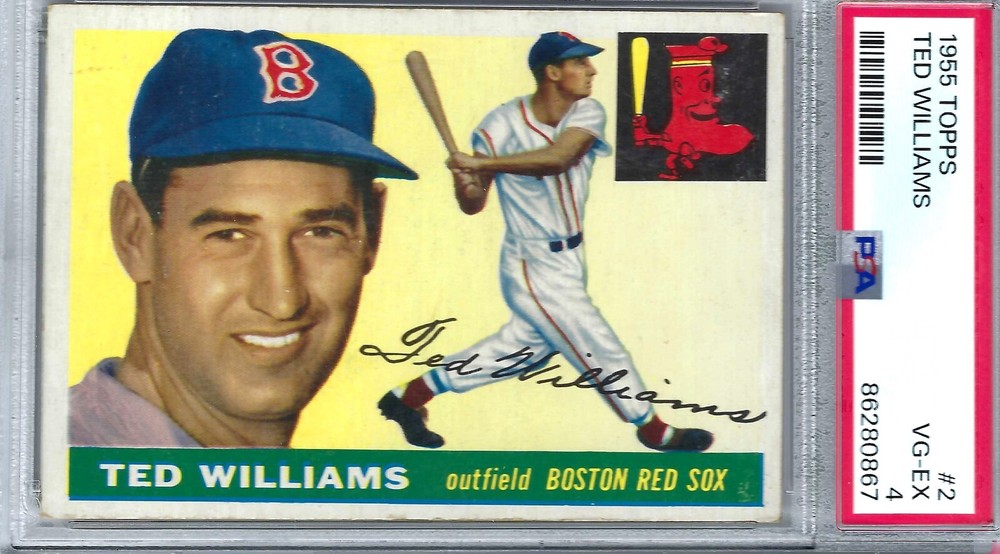 1955 Topps Ted Williams Graded PSA 4 , Centered