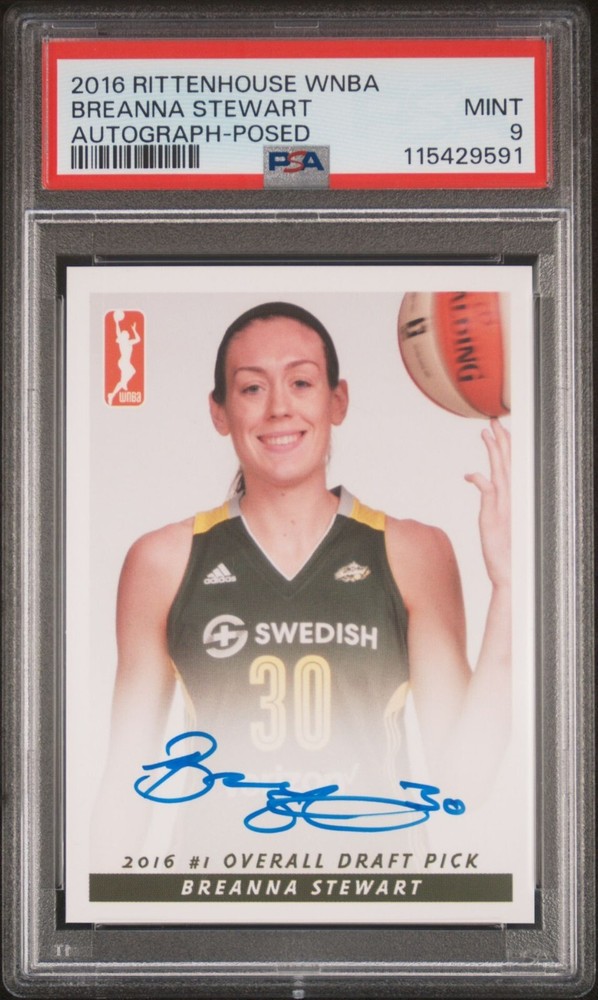 BREANNA STEWART PSA 9 2016 RITTENHOUSE WNBA POSED ROOKIE AUTOGRAPH RC AUTO MINT