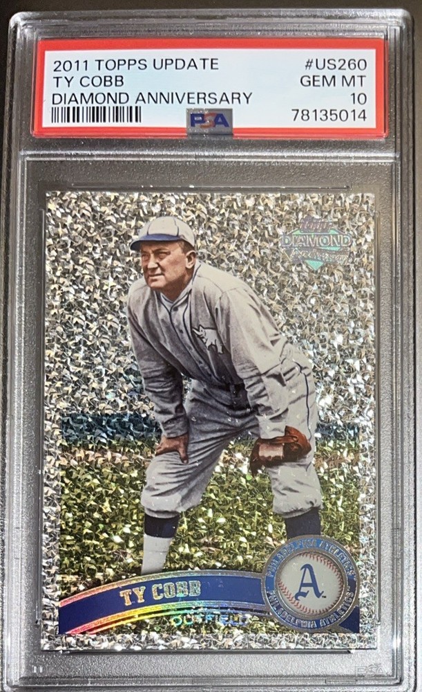 2011 TOPPS UPDATE DIAMOND ANNIVERSARY #US260 TY COBB CARD PSA 10 RARE!