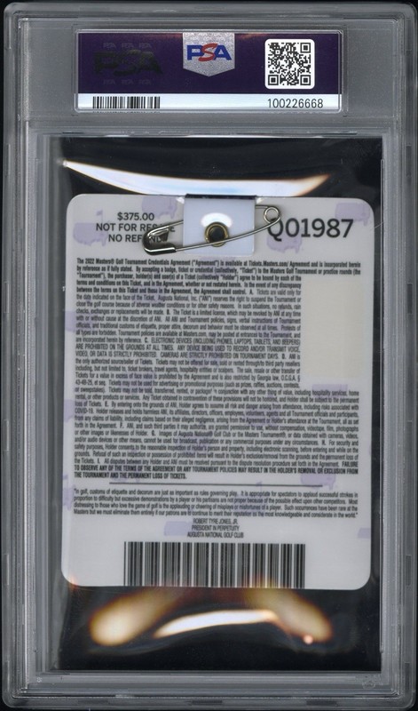 Scottie SCHEFFLER Signed 2022 MASTERS Winner Badge Autographed Auto PSA 9/10 view 2