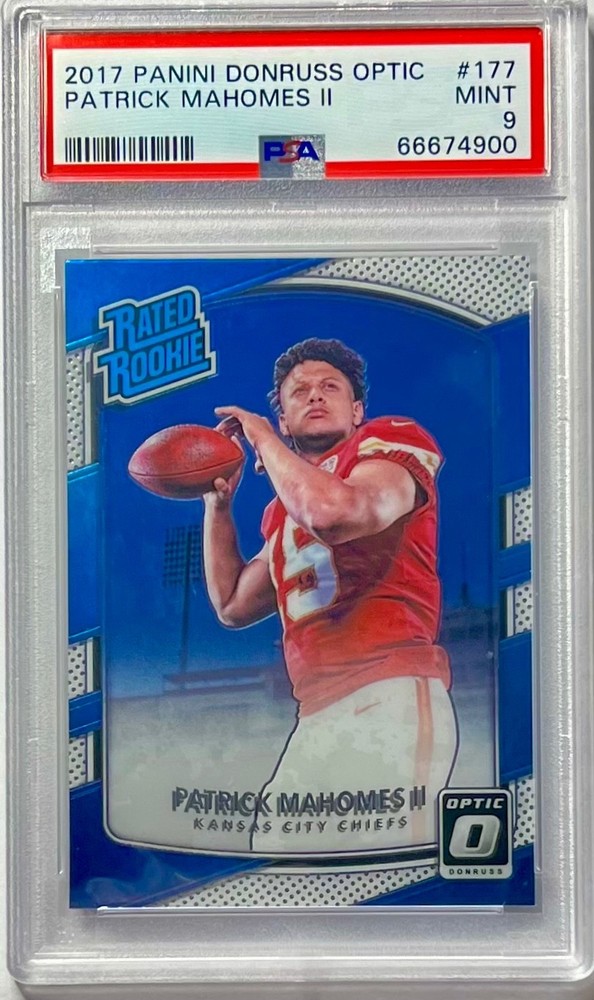 2017 Panini Donruss Optic Patrick Mahomes II Rated Rookie #177 PSA 9 Mint