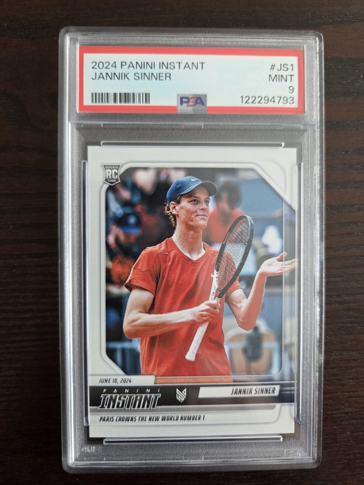Jannik Sinner 2024 Panini Instant Tennis #JS-1 Rookie 1st Card PSA 9 Mint QTY