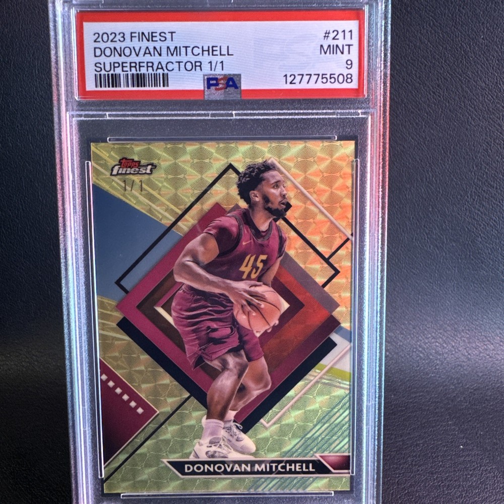 2023-24 Topps Finest Rare Donovan Mitchell #211 SuperFractor 1/1 PSA 9