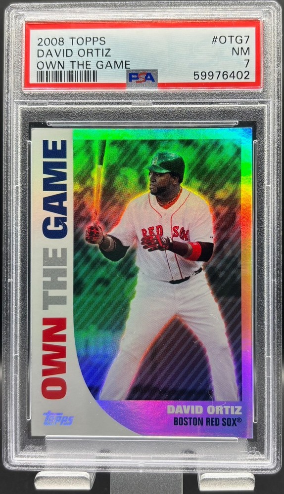 2008 Topps David Ortiz Own the Game #OTG7 Boston Red Sox Legend PSA 7 NM HOF view 1