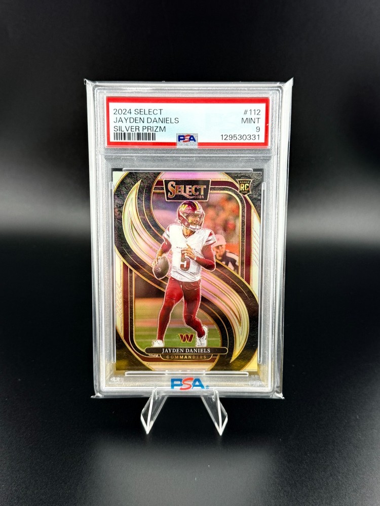 2024 PANINI SELECT SILVER PRIZM #112 JAYDEN DANIELS PSA 9