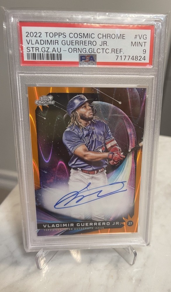 2022 vladimir guerrero jr Topps Cosmic Chrome /25 Orange PSA 9