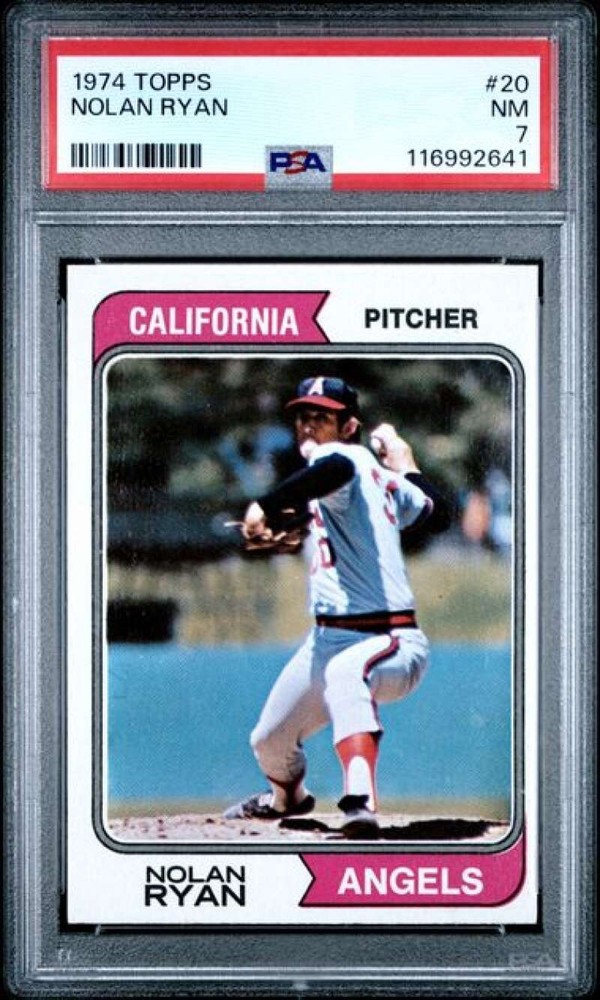 1974 Topps #20 Nolan Ryan PSA  7 California Angels  (2641)