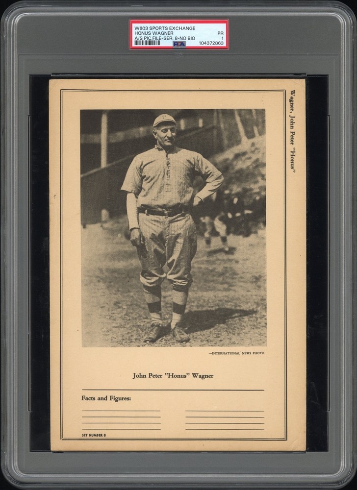 1946 W603 Sports Exchange Honus Wagner PSA 1 **Looks Much Better**