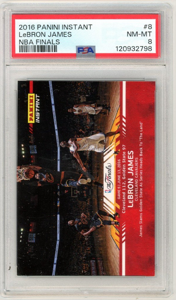 2016 Panini Instant NBA Finals LEBRON JAMES PSA 8 No. 8!