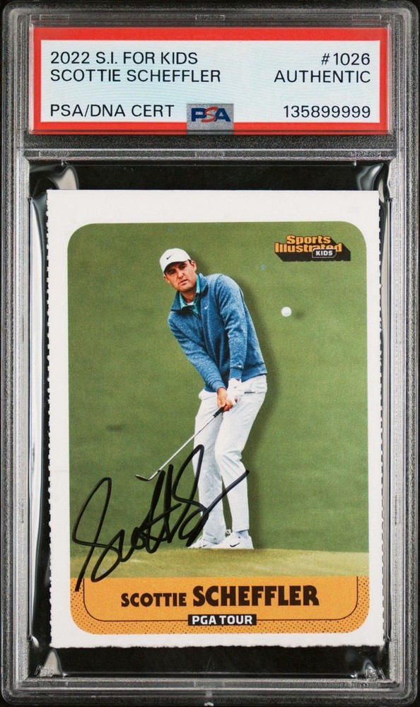 Scottie Scheffler Signed 2022 SI For Kids Card Autographed Auto RC PSA COA