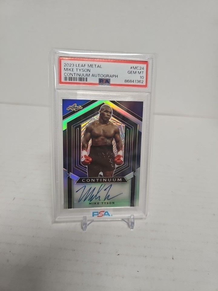 Mike Tyson 2023 Leaf Metal Continuum Auto SP PSA 10 GEM MT 