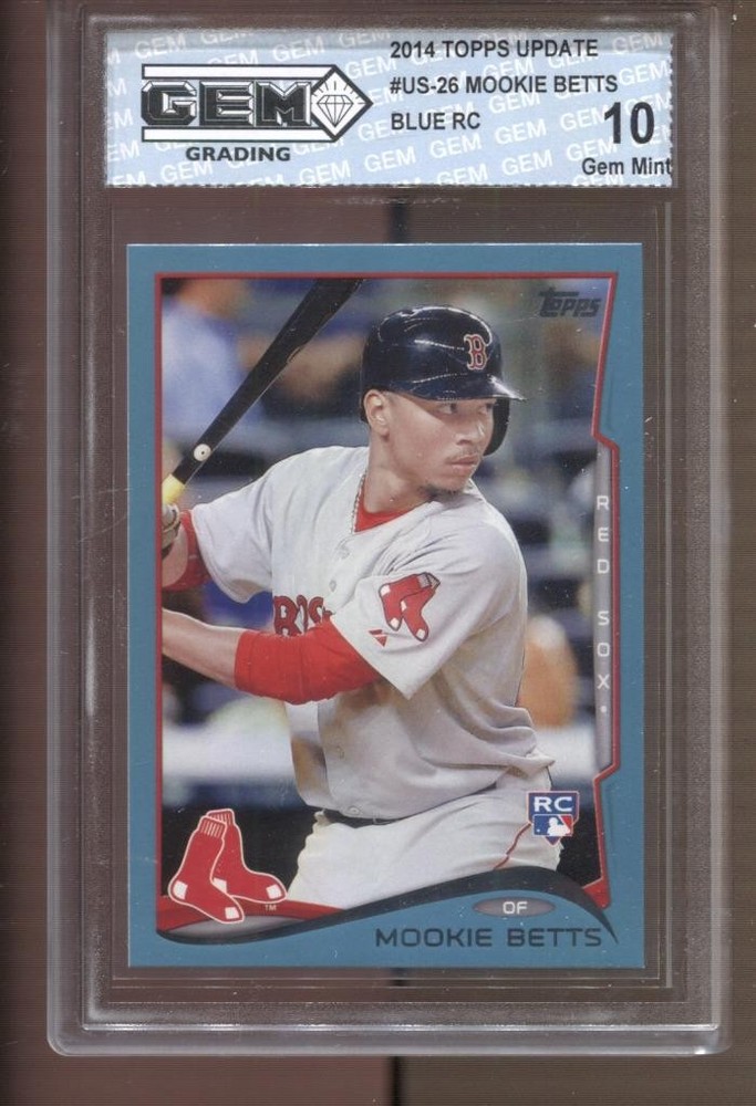 2014 Mookie Betts Topps Update Blue #US-26 Gem Mint 10 RC Rookie LA Dodgers