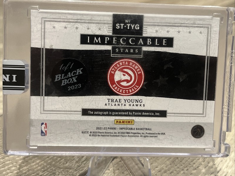 2021-22 Panini Trae Young Auto  1/1 Impeccable Stars Sealed view 2