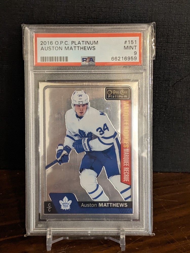 2016 O-PEE-CHEE PLATINUM #151 AUSTON MATTHEWS RC Marquee Rookie PSA 9 MINT!