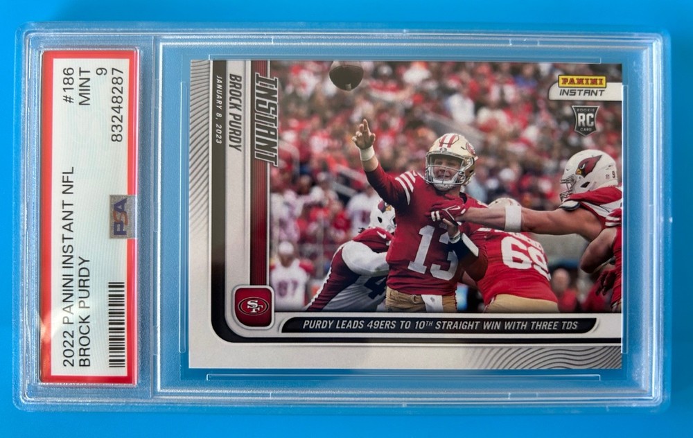2022 Panini Instant #186 Brock Purdy RC Rookie /2247 PSA 9 49ers Niners