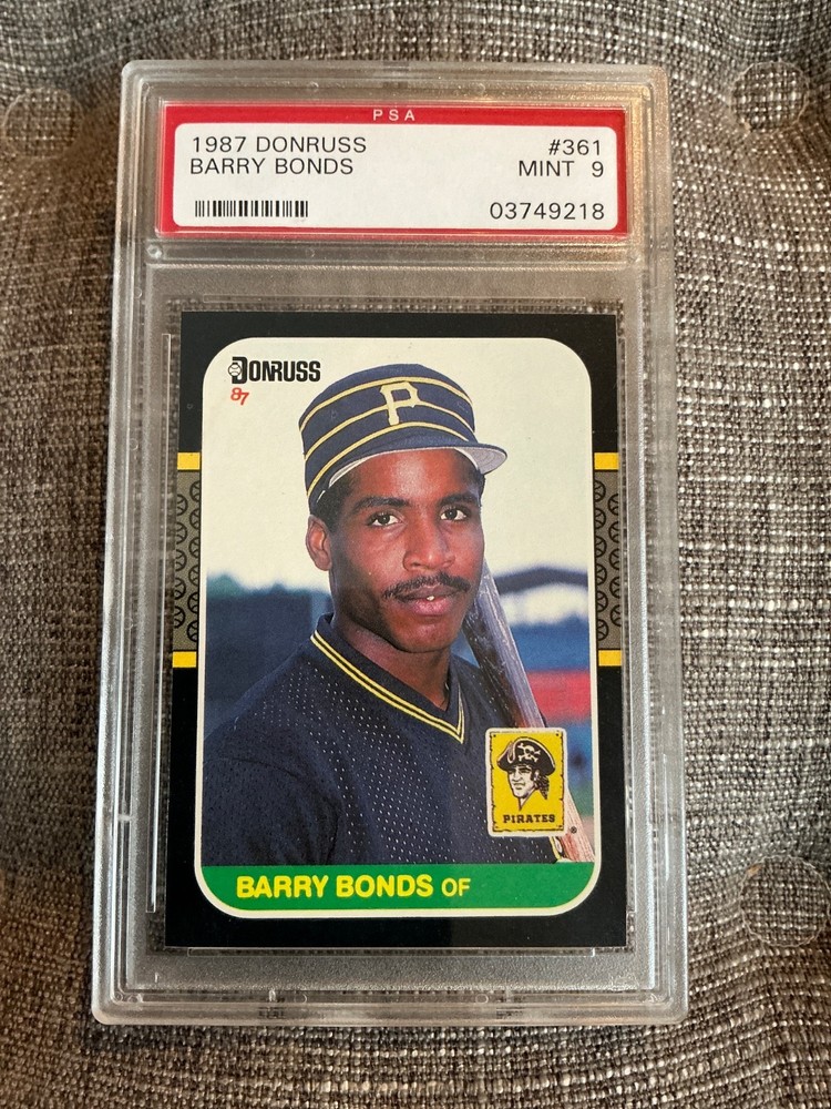 1987 Donruss #361 Barry Bonds RC PSA 9 Pittsburgh Pirates