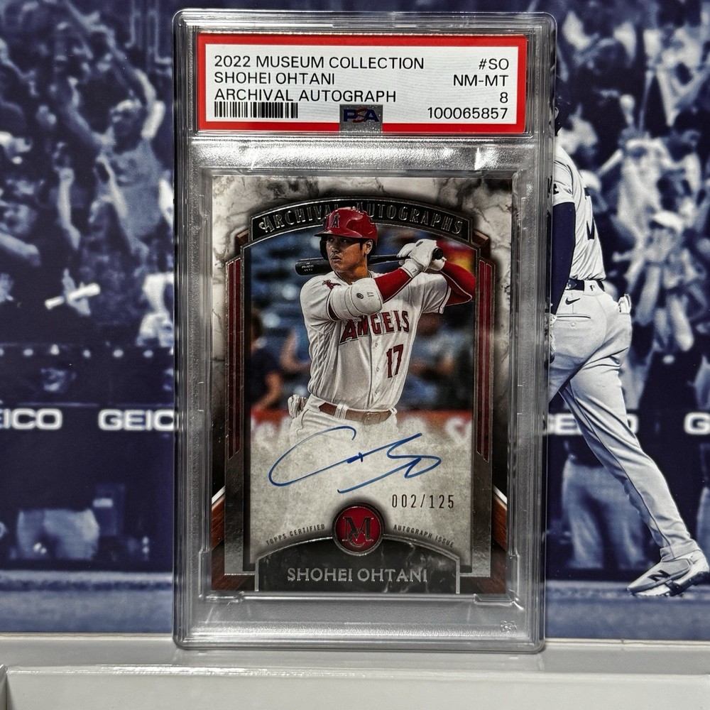 Shohei Ohtani 2022 Topps Museum Collection Archival Auto PSA 8 /125 Angels