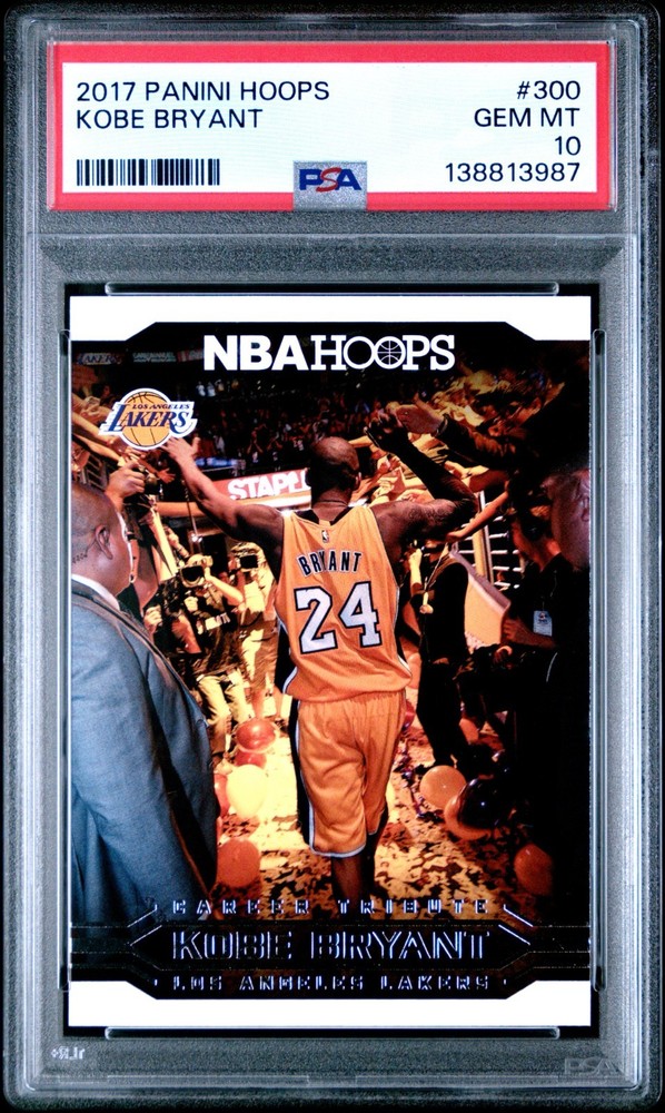 2017-18 Panini Hoops #300 Kobe Bryant Career Tribute 60 in Final Game PSA 10 QTY