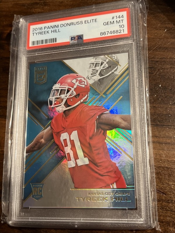 2016 Panini Donruss Elite  #144 Tyreek Hill Kansas City Chiefs RC Psa 10⚡️ view 2