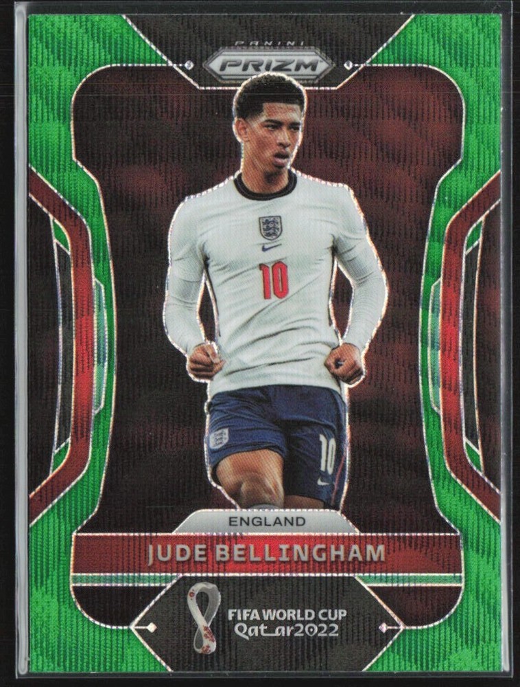 Jude Bellingham 2022 Panini Prizm FIFA World Cup Green Wave #90 England