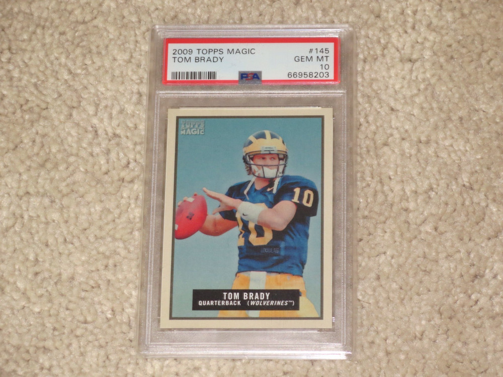 Tom Brady 2009 Topps Magic NE Patriots Michigan ICONIC MVP #145 PSA 10 GEM MINT