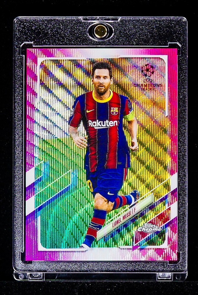 Lionel Messi RARE REFRACTOR HOLO WAVE PRIZM CARD INVESTMENT FC Barcelona SSP