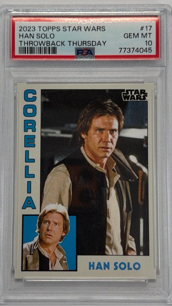 2023 Topps Star Wars Thowback Thursday Han Solo #17 Graded PSA 10 GEM MINT