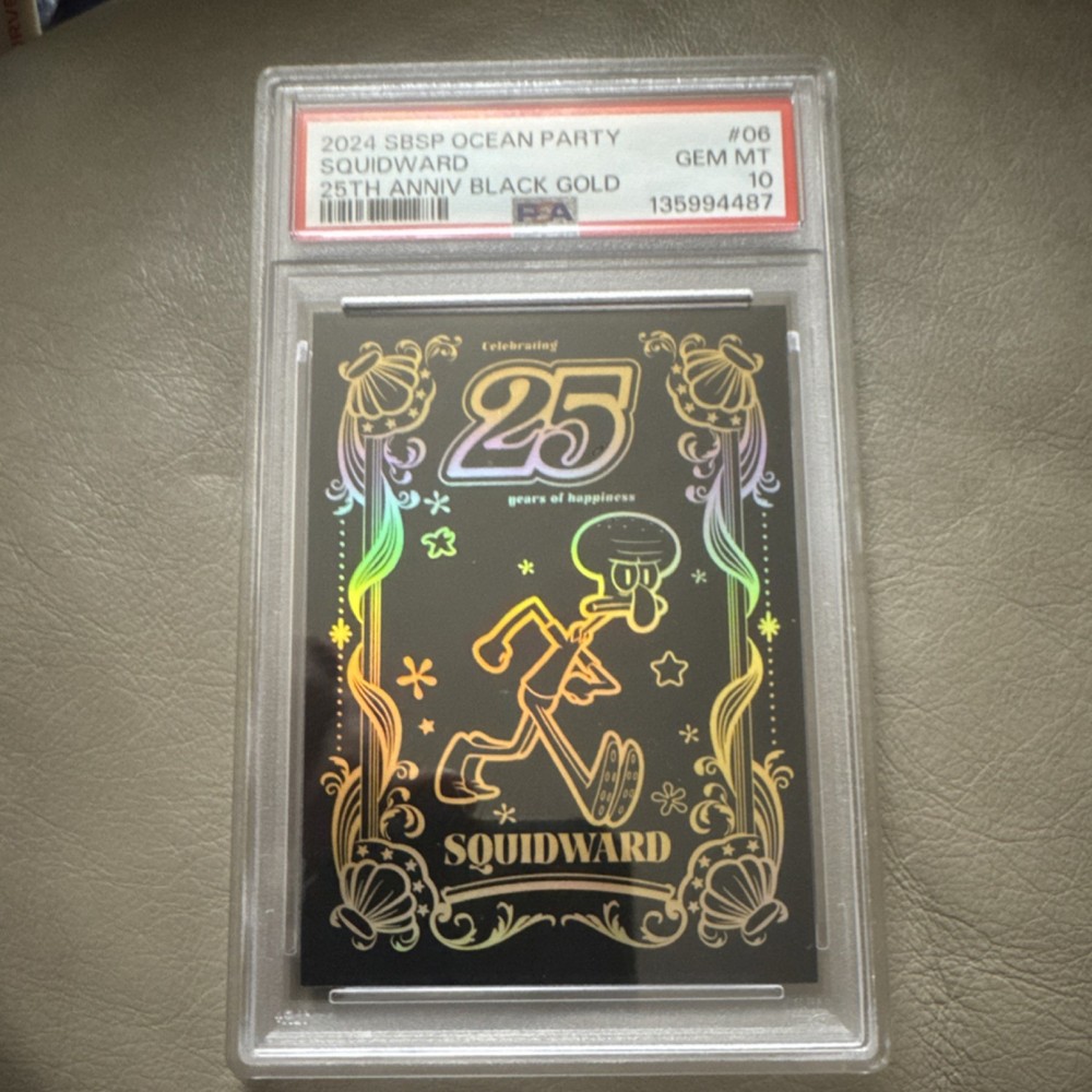 SpongeBob 2024 Ocean Party Squidward 25th Anniv Black Gold PSA 10 /99