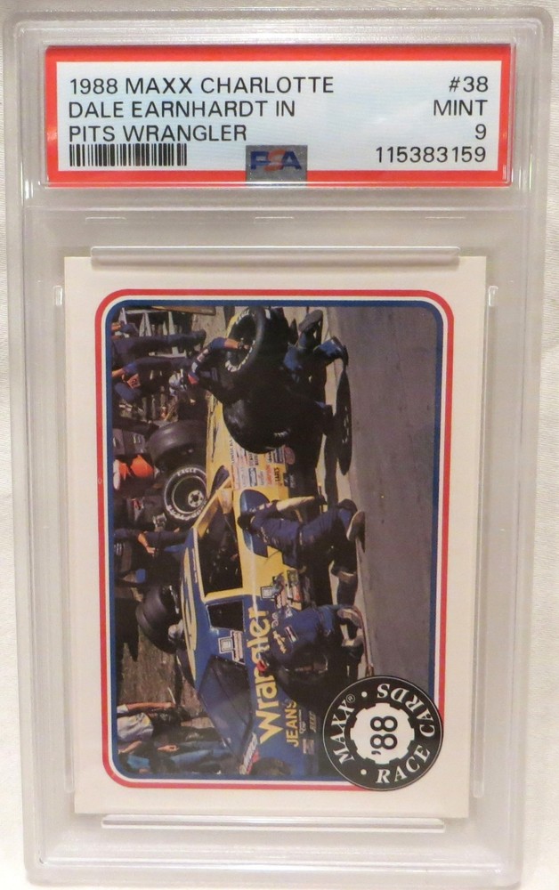 Dale Earnhardt's Wrangler Car in Pits **PSA 9** MINT 1988 Maxx #38