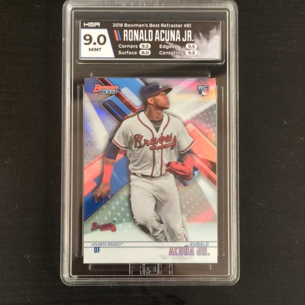 2018 Bowman's Best Refractor Rookie Ronald Acuna Jr. #51 Braves HGA 9 PSA