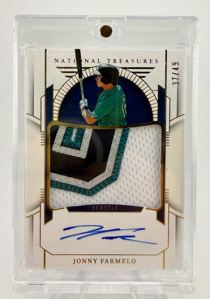 2024 National Treasures Jonny Farmelo #PMS-JF Patch Auto /49  Mariners