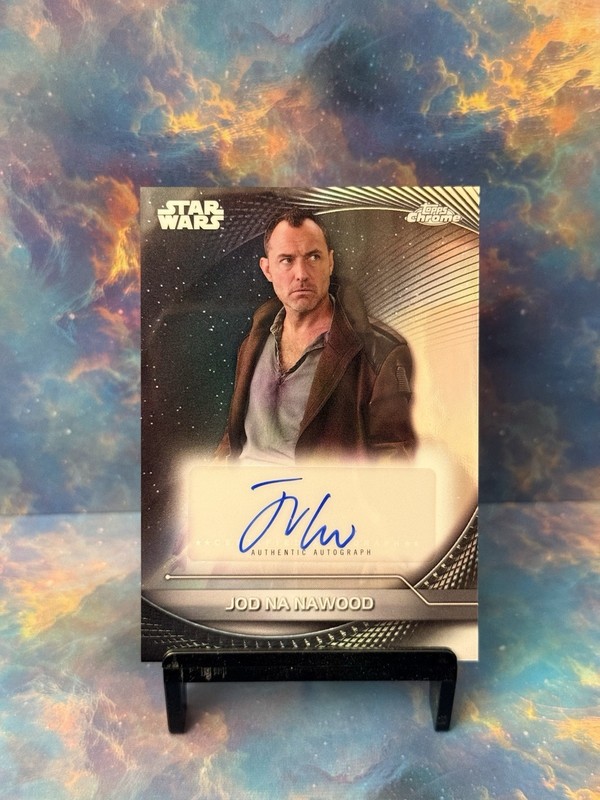 2025 Star Wars Hyperspace Jude Law as Jod Na Nawood Auto Autograph Base Card view 2