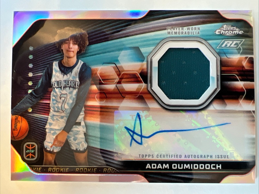 2023-24 Topps Chrome OTE Adam Oumiddoch RC Basketball Jersey Relic Patch Auto