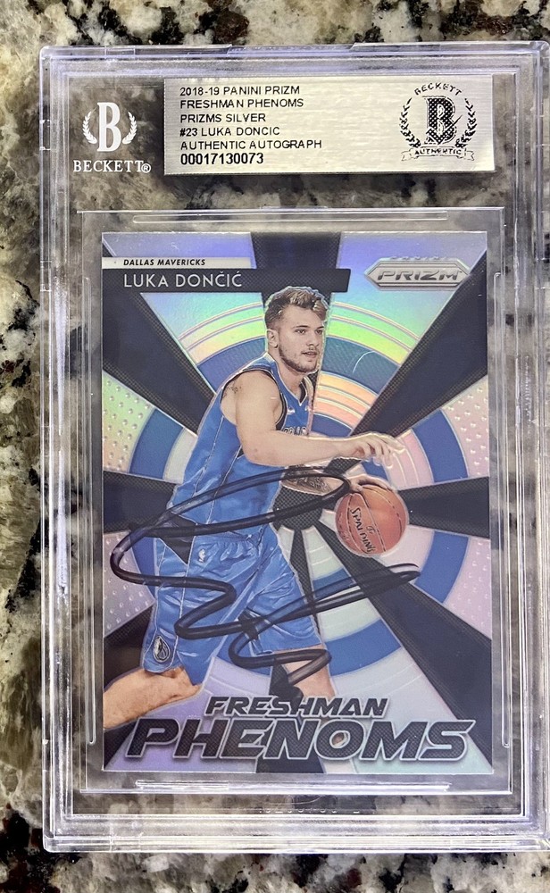 Luka Doncic AUTO SIGNED 2018/19 Panini Prizm Freshman Phenoms SILVER RC- BGS COA