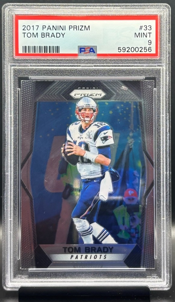 2017 Panini Prizm #33 Tom Brady New England Patriots Legend HOF GOAT PSA 9 MINT