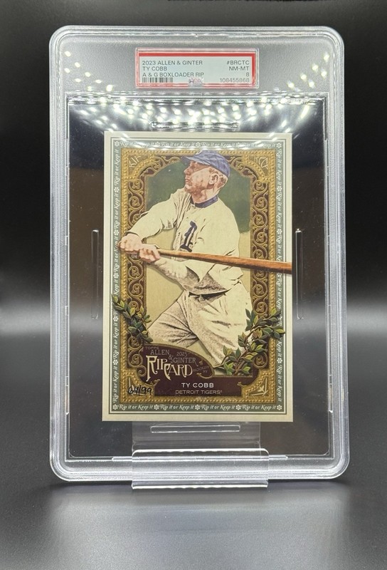 2023 Allen & Ginter TY COBB Triple Rip Boxloader /99 PSA 8 ONLY ONE PSA GRADED view 2