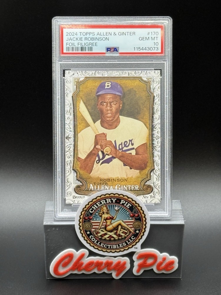 RARE 2024 Topps Allen & Ginter #170 Jackie Robinson FOIL FILIGREE PSA 10 GEM